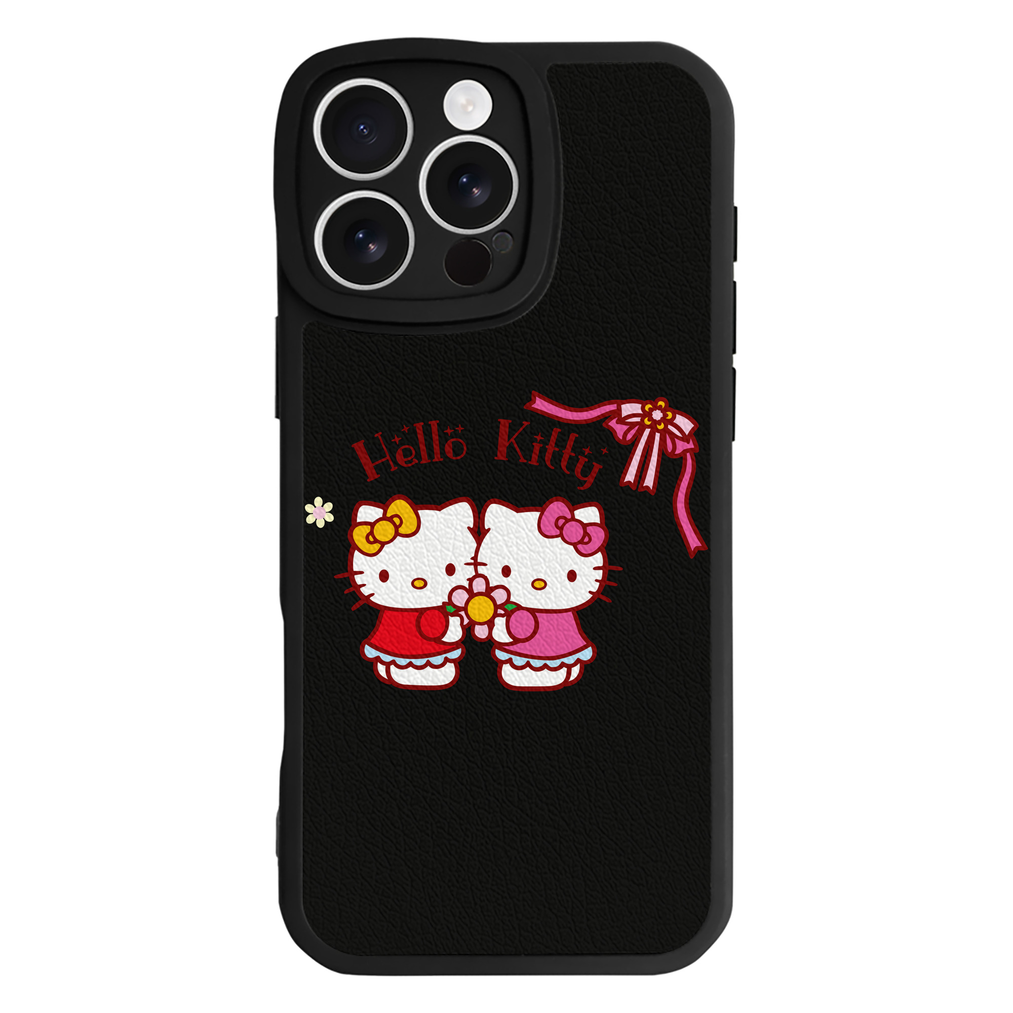 （画像用） Hello Kitty ハローキティ 【iPhone 16シリーズ対応】シリコンスマホケース（レザー調） 材質：シリコン